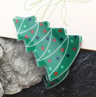Women's Cute Christmas Hat Christmas Tree Santa Claus Plastic Hair Clip sku image 6
