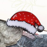 Women's Cute Christmas Hat Christmas Tree Santa Claus Plastic Hair Clip sku image 7