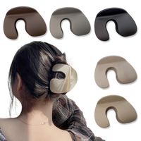 Simple Style Solid Color Plastic Hair Claws main image 1
