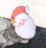 Women's Cute Christmas Hat Christmas Tree Santa Claus Plastic Hair Clip sku image 2