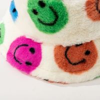 Women's Simple Style Smiley Face Printing Flat Eaves Bucket Hat main image 3