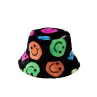 Women's Simple Style Smiley Face Printing Flat Eaves Bucket Hat main image 2