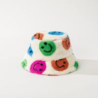 Women's Simple Style Smiley Face Printing Flat Eaves Bucket Hat sku image 2