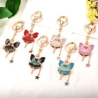 Cute Sweet Human Metal Inlay Rhinestones Women's Keychain main image 1