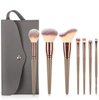 Simple Champagne Color Makeup Brush Set Beauty Tools 10pcs Wholesale sku image 4