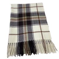 Women's Vintage Style Plaid Imitation Cashmere Tassel Scarf main image 4