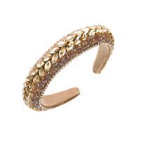 Elegant Solid Color Cloth Inlay Rhinestones Hair Band main image 4