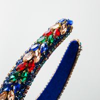 Elegante Color Sólido Tela Embutido Diamantes De Imitación Banda Para El Cabello main image 6