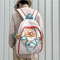 Color Block Casual Holiday School Women's Backpack main image 1