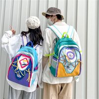Color Block Casual Holiday School Women's Backpack main image 3