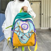 Color Block Casual Holiday School Women's Backpack main image 2