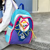 Color Block Casual Holiday School Women's Backpack main image 5
