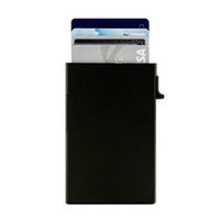 Unisex Solid Color Plastic Aluminum Open Card Holders main image 5