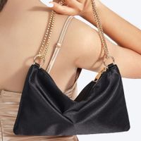 Women's Small All Seasons Satin Solid Color Classic Style Square Zipper Shoulder Bag main image 2