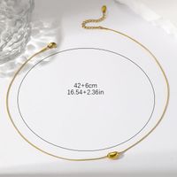 Simple Style Solid Color Stainless Steel Plating 18k Gold Plated Necklace main image 3