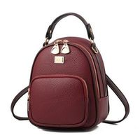 Solid Color Daily Women's Backpack sku image 1