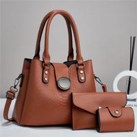 Women's Large All Seasons Pu Leather Solid Color Classic Style Square Zipper Buckle Handbag sku image 2