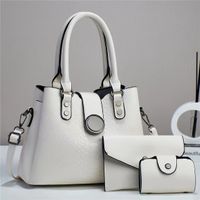 Women's Large All Seasons Pu Leather Solid Color Classic Style Square Zipper Buckle Handbag sku image 1