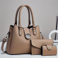 Women's Large All Seasons Pu Leather Solid Color Classic Style Square Zipper Buckle Handbag main image 4