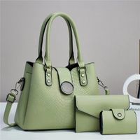 Women's Large All Seasons Pu Leather Solid Color Classic Style Square Zipper Buckle Handbag sku image 3