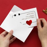 Simple Style Classic Style Heart Shape Paper Daily Festival Card main image 5