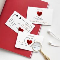 Simple Style Classic Style Heart Shape Paper Daily Festival Card main image 4