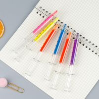 1 Piece Solid Color Class Daily Mixed Materials Retro Fluorescent Pen main image 3