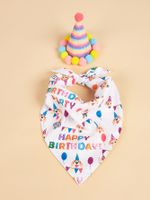 Cute Polyester Birthday Cartoon Letter Pet Scarf Pet Tire main image 4