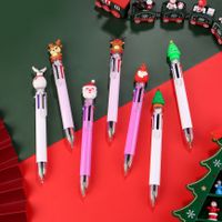1 Piece Christmas Tree Santa Claus Learning Christmas Plastic Silica Gel Cute Ballpoint Pen main image 5