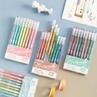 1 Set Color Block Learning School Daily Pvc Casual Simple Style Gel Pen main image 1