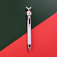 1 Piece Christmas Tree Santa Claus Learning Christmas Plastic Silica Gel Cute Ballpoint Pen sku image 8