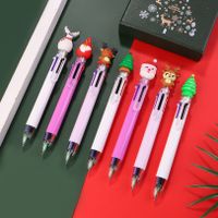 1 Piece Christmas Tree Santa Claus Learning Christmas Plastic Silica Gel Cute Ballpoint Pen main image 3