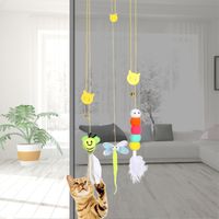 Nouveau Jouet De Teaser De Chat Suspendu Porte Chaîne Élastique Chat Teaser Jouet Plume Petite Souris Chat Teaser Auto-salut Soulager main image 4