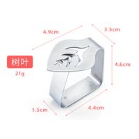 Fashion Solid Color Stainless Steel Tablecloth Clip sku image 1