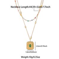 Simple Style Square Stainless Steel Plating 18k Gold Plated Layered Necklaces main image 6