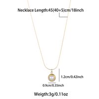 Style Simple Rond Acier Inoxydable Placage Plaqué Or 18k Charmes sku image 1
