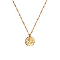 Simple Style Commute Solid Color Copper Plating 18k Gold Plated Pendant Necklace sku image 1