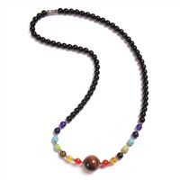 Klassischer Stil Runden Malachit Tigerauge Obsidian Perlen Halskette sku image 5