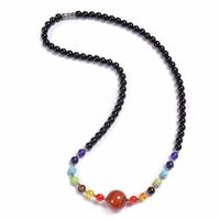Klassischer Stil Runden Malachit Tigerauge Obsidian Perlen Halskette sku image 7
