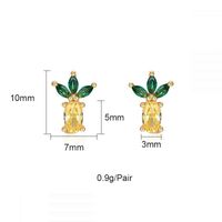 1 Paire Style Ig Style Simple Géométrique Placage Incruster Le Cuivre Zircon Plaqué Or 18k Boucles D'oreilles sku image 5