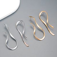 Wholesale Jewelry Simple Style Irregular Alloy 14k Gold Plated Silver Plated Ear Studs main image 4