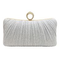 Women's Medium All Seasons Polyester Metal Solid Color Vintage Style Pillow Shape Lock Clasp Evening Bag sku image 1