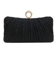 Women's Medium All Seasons Polyester Metal Solid Color Vintage Style Pillow Shape Lock Clasp Evening Bag sku image 2