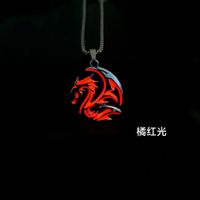 Ethnic Style Dragon Alloy Rope Luminous Plating Men's Pendant Necklace sku image 12