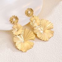 1 Pair Simple Style Flower Plating Alloy 14k Gold Plated Silver Plated Drop Earrings main image 3
