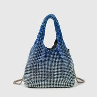 Women's Medium Arylic Gradient Color Solid Color Streetwear Bucket Magnetic Buckle Handbag Crossbody Bag sku image 8