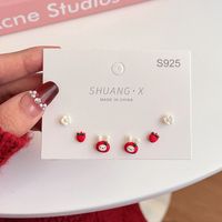 Sweet Bow Knot Alloy Plating Women's Ear Studs 4 Pairs sku image 12