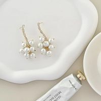 1 Pair Simple Style Glittery Plating Inlay Copper Copper Alloy Rhinestones Gold Plated Drop Earrings sku image 4
