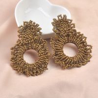 1 Pair Exaggerated Simple Style Circle Seed Bead Drop Earrings sku image 2