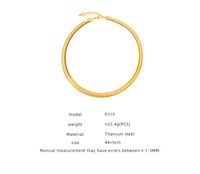 Hip-hop Simple Style Solid Color Titanium Steel Plating 18k Gold Plated Necklace main image 2